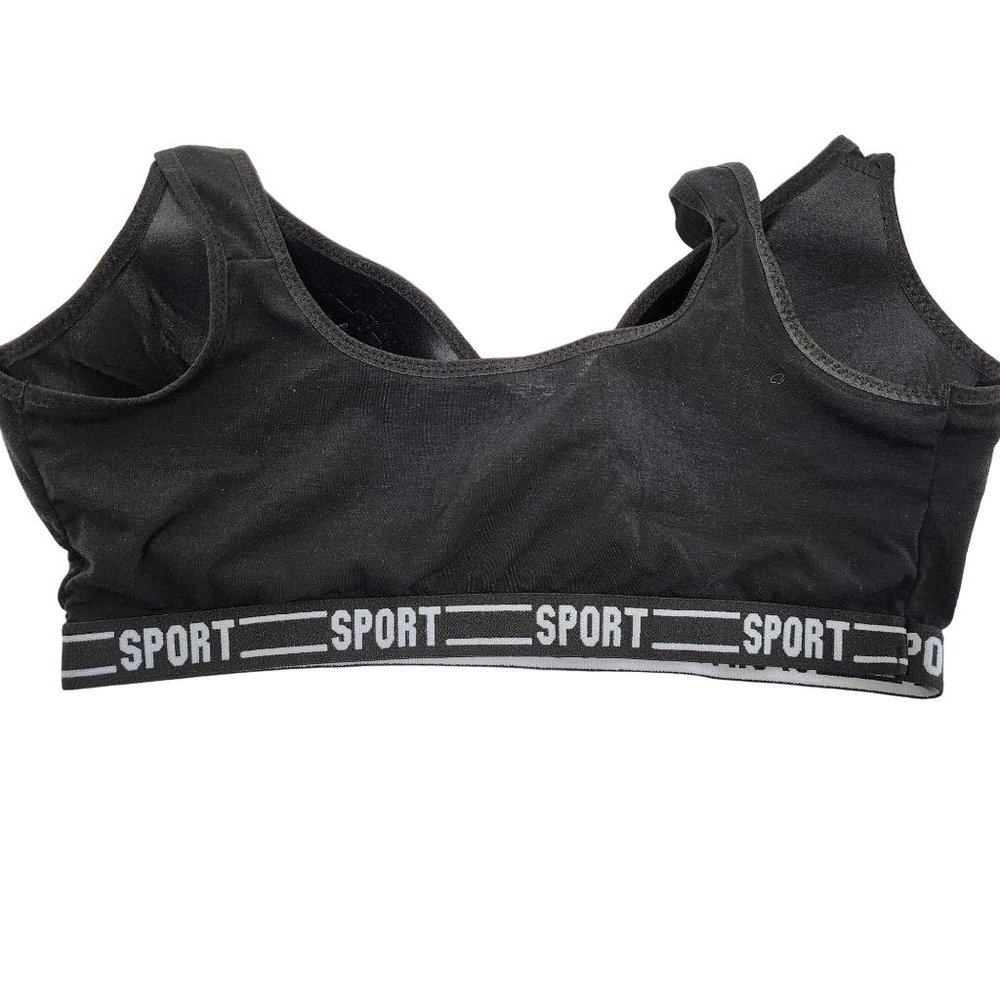 Set of 2 Black & Gray Sports Bras Removable Pads Size‎ 2X NWOT - Picture 2 of 12